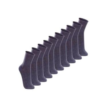 Imagem de Kit com 10 Pares de Meias sem Punho Casual Lupo 1275-011 Colorido, Azu