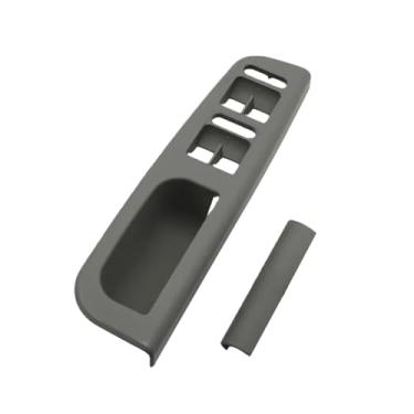 Imagem de Compatível com VW Bora/Golf 4 /MK4/Jetta 1999-2004 Kit de cobertura de maçaneta de fibra de carbono para porta de carro com volante à esquerda LHD Maçaneta(Gray 2pcs)