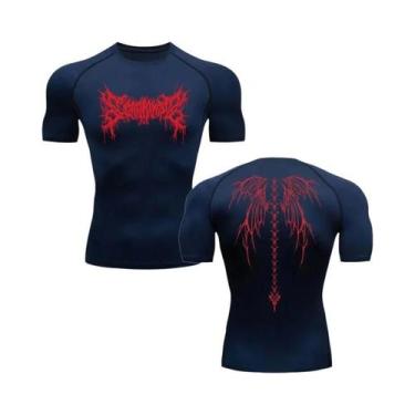 Imagem de Camiseta De Compressão Masculina Y2K De Secagem Rápida Para Fitness, A