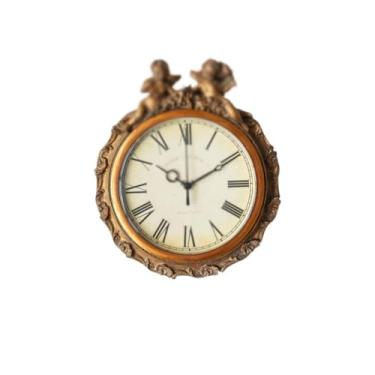 Imagem de Relógio de parede retrô para sala de estar relógio de parede decorativo relógio de parede relógio de restaurante (B)