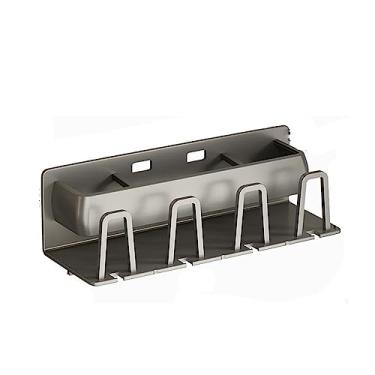 Imagem de Suporte para escova de dentes, banheiro, prateleira de vaso sanitário, suporte de escova de dentes, suporte de escova de dentes, sem perfuração, pente montado na parede, armazenamento de pasta de