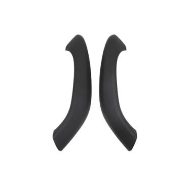 Imagem de 2/4 pçs porta interior esquerda direita puxar alça exterior capa guarnição substituição compatível com bmw x1 x2 f48 f49 f39 2016 2017 2018 2019 2020(Black 2PCS Set)