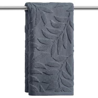 Imagem de Artoid Mode 1 peça de toalhas de mão cinza 3D jacquard primavera para banheiro, 100% algodão macio absorvente toalha de decoração de banheiro, 14,7 x 29,5 polegadas