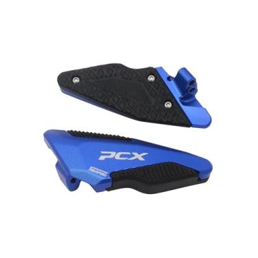 Imagem de Anti-derrapante Apoio para os pés do passageiro traseiro, para pcx160 pcx125 pcx 125 160 2018-2021, pedal de scooter, placa passos(Azul)