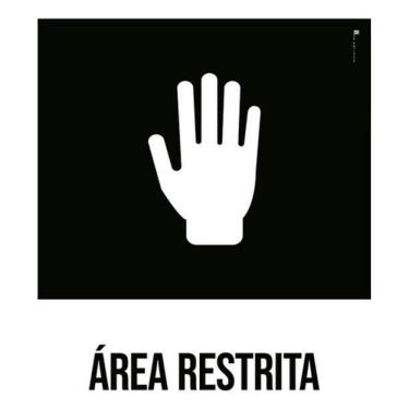 Imagem de Kit 3 Placas Desenho - Área Restrita