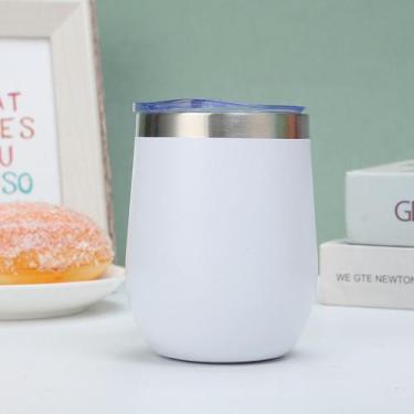 Imagem de Copo Térmico Cuia 360ml Inox Tampa Oval Bebida Quente e Fria 5817 - NE