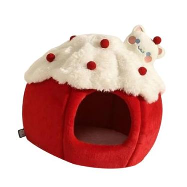 Imagem de ShengQuanHao Cama-caverna para Animais de Estimação, Casinha para Cachorro Pequeno, Acessórios para Animais de Estimação, Almofada Grossa E Compacta, Casinha Semi-