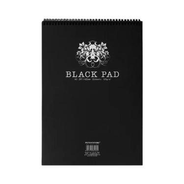 Imagem de Bloco De Desenho Preto Para Esboços, 32 Folhas A4/A5, 120GSM, Encadern