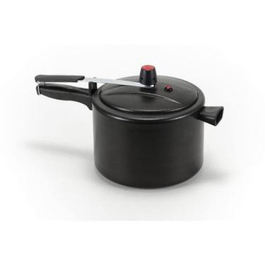 Imagem de Panela de Pressão 7 Litros Antiaderente Preto - Alumínio Reforçado com