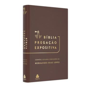 Imagem de Livro - Bíblia Pregação Expositiva | RA | PU Luxo Marrom