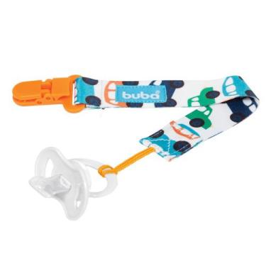 Imagem de Prendedor chupetas buba com cordão fun divertido - carrinho