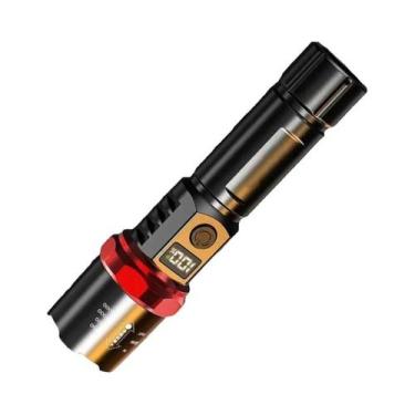 Imagem de Lanterna LED Recarregável Com Display E Zoom Telescópico Para Camping,