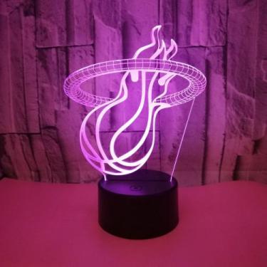 Imagem de Luz noturna LED 3D que muda de cor para basquete para crianças - Yiwei