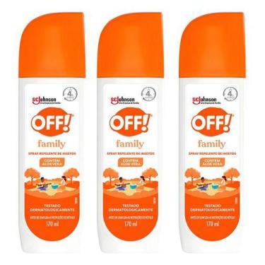 Imagem de Repelente Off Family Infantil/Adulto 170ml kit c/3 Aloe Vera