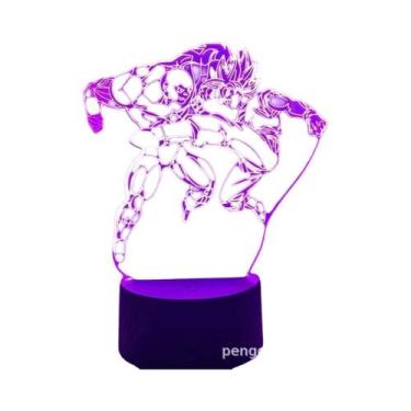Imagem de Figura De Anime Dragon Ball Z Com Luz Noturna LED, Lâmpada 3D Goku Goh