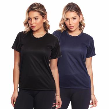 Imagem de Kit 2 Camisas Academia Esportiva Com Proteção Uv Feminina-Feminino