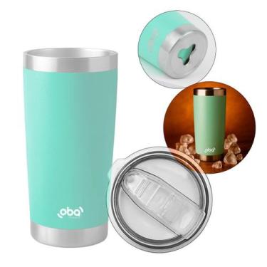 Imagem de Copo Térmico Inox 591ml Oba Térmic com Tampa e Abridor - Nilo-imports