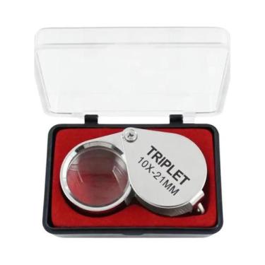 Imagem de Lupa De Bolso Dobrável Para Joias E Diamantes - Lente Tripla Para Joal