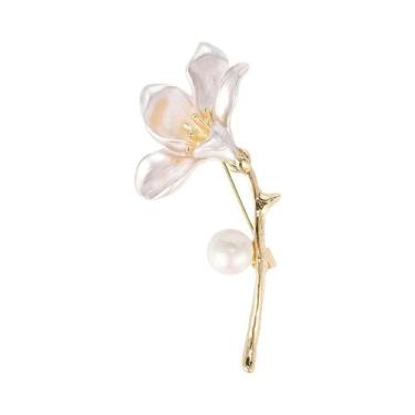 Imagem de Broche De Tulipa Em Resina Para Mulheres, Pin De Flor Com Strass, Aces