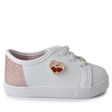 Imagem de Tênis Casual Molekinha Infantil Feminino 2118.588, 24, Branco