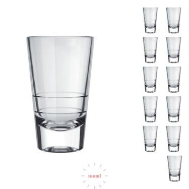 Imagem de Jogo 12 Copos 100ml Caninha Dose Redondo Tequila Whisky - NADIR FIGUER