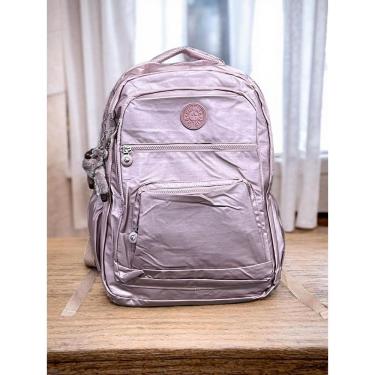 Imagem de Mochila Inspiração Kipling - Metalizada – Impermeável – Diversos Bolsos – Grande – Notebook – Dia a Dia – Escola – Unissex