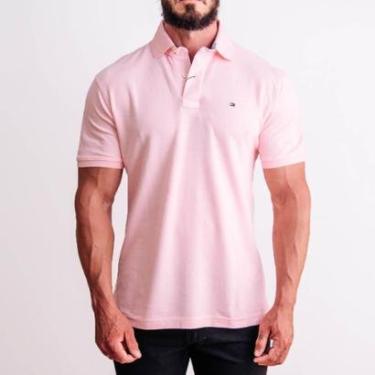 Imagem de Camisa Polo Tommy H Masculina Regular Fit Rosa-Masculino