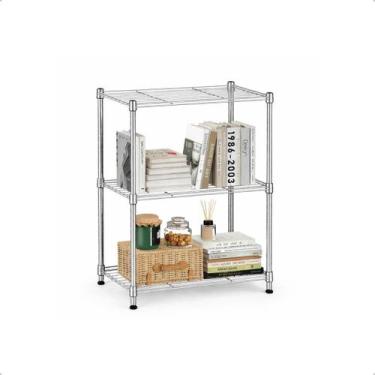 Imagem de Estante Aço Cromado 3 prateleiras 50 x 30 x 76 cm - Duratec