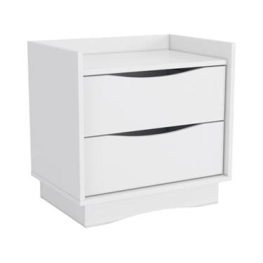 Imagem de Mesa Cabeceira 2 Gavetas M261 Branco - Kappesberg, Branco