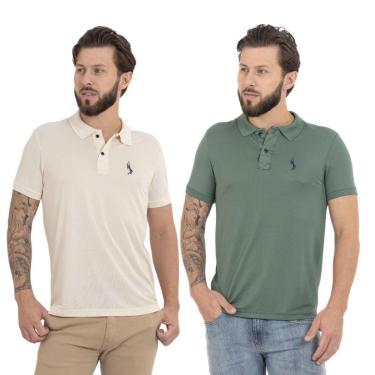 Imagem de Kit 2 Camisa Polo Masculina Dia a Dia Conforto