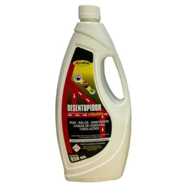 Imagem de Desentupidor Vaso Sanitário Pias Ralos Liquido 950ml Allchem