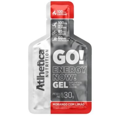 Imagem de 1 sachê energy now carboidrato atlhetica nutrition -, Morango com Limã