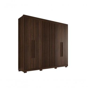 Imagem de Guarda Roupa Casal Ripado Com 6 Portas E 6 Gavetas Granada - Salleto S