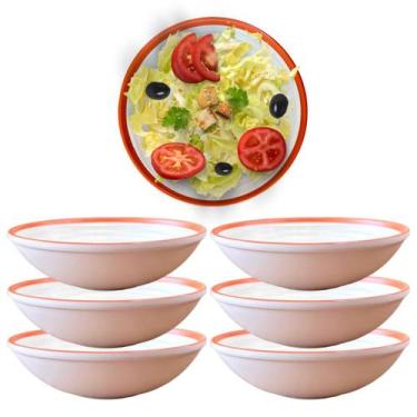 Imagem de 6 Tigelas Bowl Redonda em Melamina Luxo 600ml - Fx