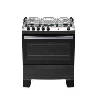 Imagem de Fogão 5 bocas Atlas Agile Up Automático Mesa Inox, PRETO