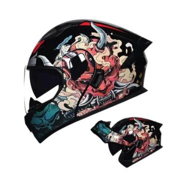 Imagem de ORZ-103 NOVA motocicleta modular flip capacete material ABS lente dupl