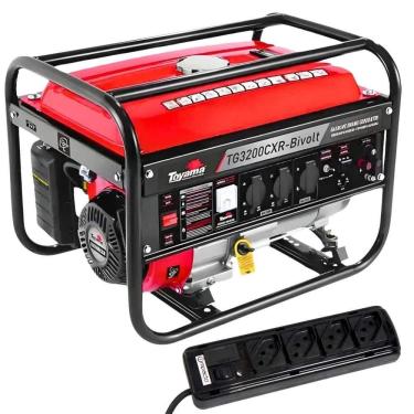 Imagem de Gerador Gasolina 3,1kva Tg3200cxr Bivolt Com Filtro De Linha 4 Tomadas Kitec
