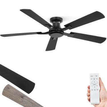 Imagem de Ventilador de Teto ZMISHIBO 52 Polegadas Sem Luz, Montagem Reta Perfil