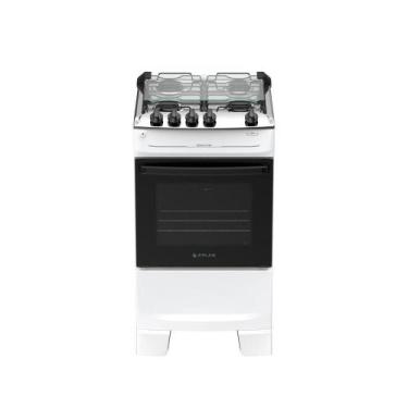 Imagem de Fogão 4 Bocas Atlas Mônaco Top Automático Mesa Inox Branco Bivolt