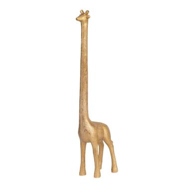 Imagem de Escultura Decorativa Girafa em Poliresina Dourada 42cm 22812 Mart