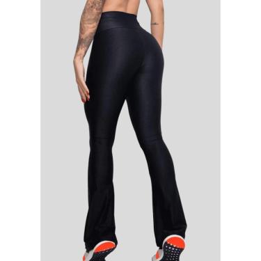 Imagem de Kit 10 Calças Flare Bailarina Bella Fiore Modas Preta-Feminino