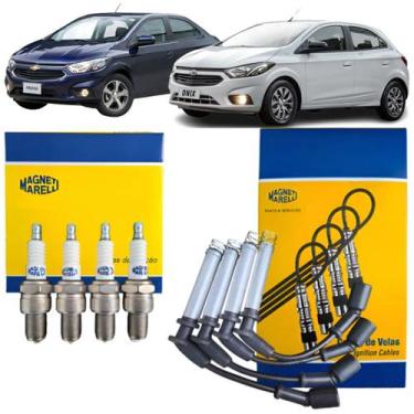 Imagem de Kit Vela Cabo De Vela Cobalt Onix Prisma 1.0 8v VHCE SPE GAP 0,8 - MAG