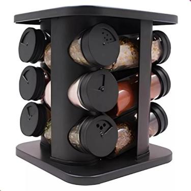 Imagem de Porta temperos/condimento giratório black - 12 peças - ORIGINAL GLASS