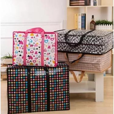 Imagem de Kit 5un Sacola Sacolão Extra Gg Paraguai Bolsa Viagem 80cm - Idea