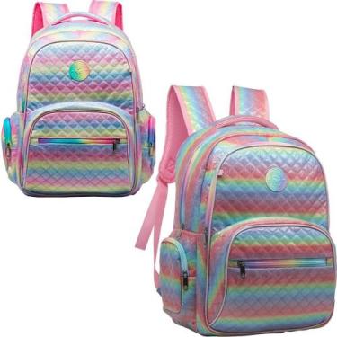 Imagem de Mochila De Unicórnio Para Faculdade Escola Colorida Estampada - Yepp, 
