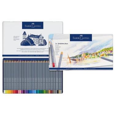 Imagem de Lápis de Cor Aquarelável Faber Castell Goldfaber 36 Cores - FABER CAST