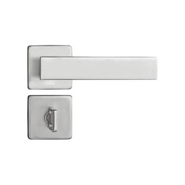 Imagem de Fechadura Pado Zamac Quadra Banheiro 40mm, Cromo acetinado