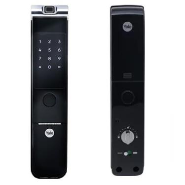 Imagem de Fechadura Digital YMF 40A Rolete  Abre com Biometria, Senha - Yale La 