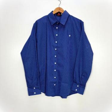 Imagem de Camisa Feminina Manga Longa Xadrez Plus Size - WF WESTERN, Azul, 56