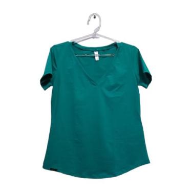 Imagem de Blusa k2b solaida poliamida de academia feminina fitness, G, Verde jad